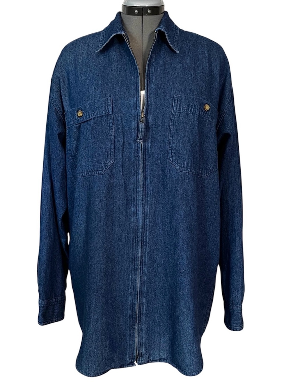 Vintage 725 zip up denim shirt jacket